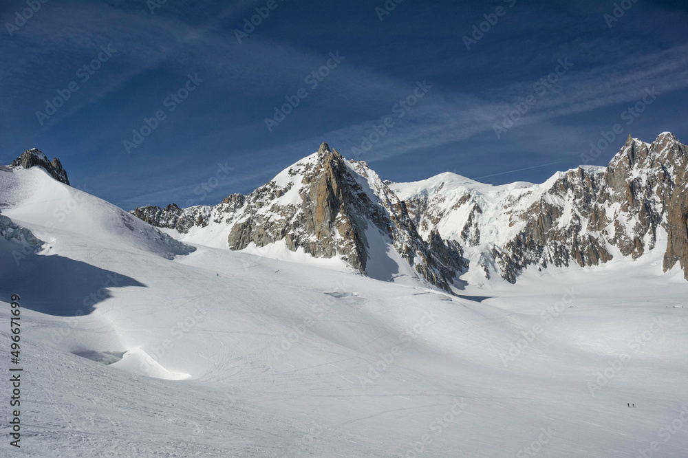 view of mont blanc massif from vallee blanche view of mont blanc massif from vallee blanche