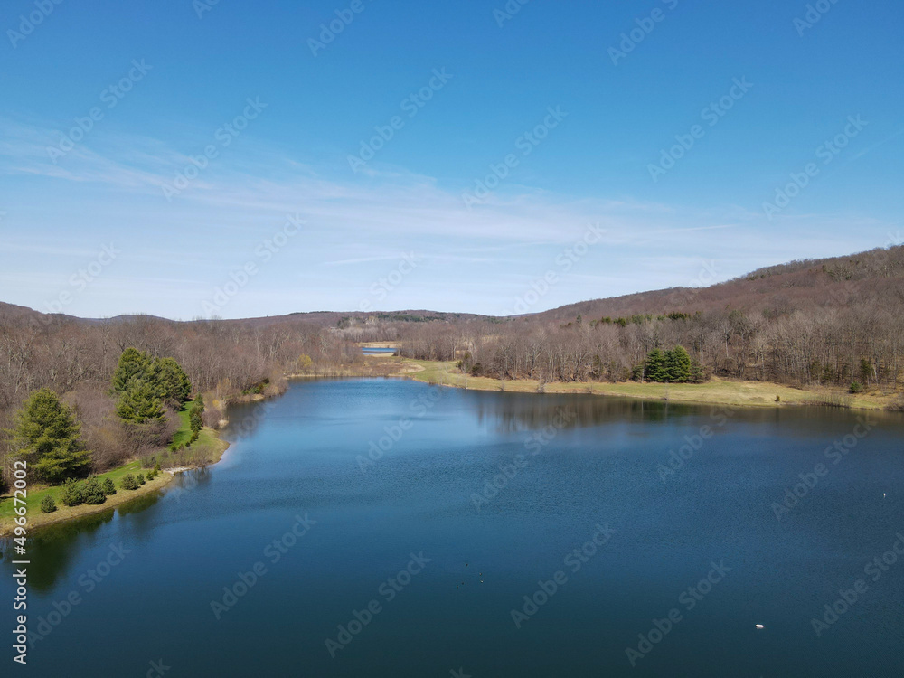 Obraz premium lake and mountains
