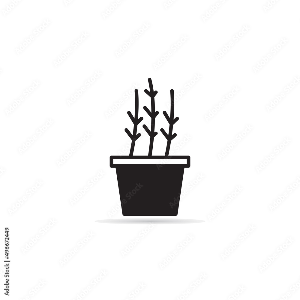 houseplant and tree icon vector illustration