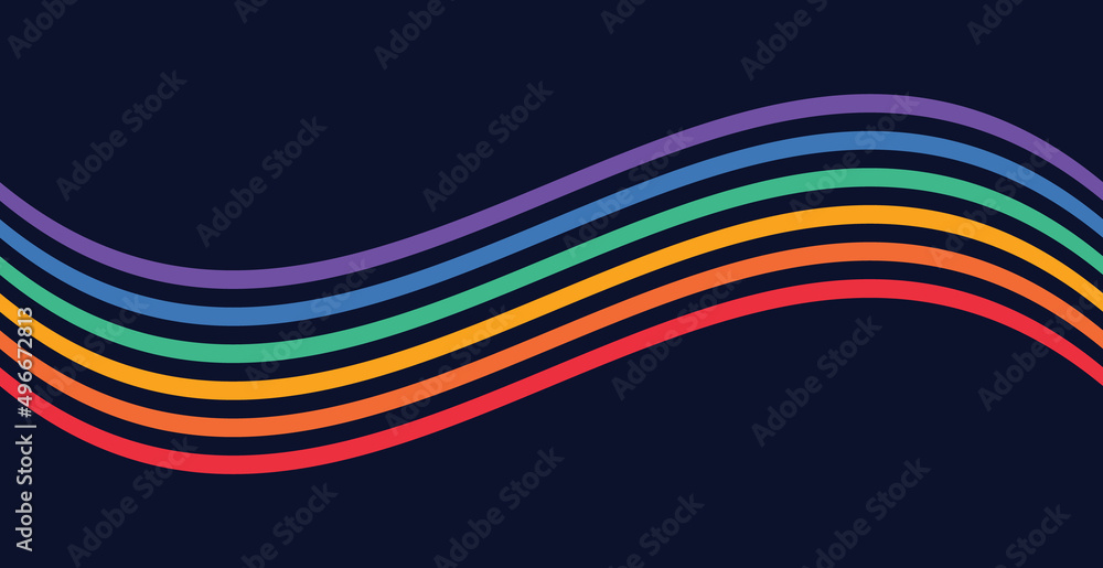 LGBTQ Gay Pride Flag Background. LGBT Pride Flag Neon Rainbow Wave on Dark Background. Vector Banner Background for Pride Month LGBTQ Gay Pride Flag Background. LGBT Pride Flag Neon Rainbow Wave on Dark Background. Vector Banner Background for Pride Month
