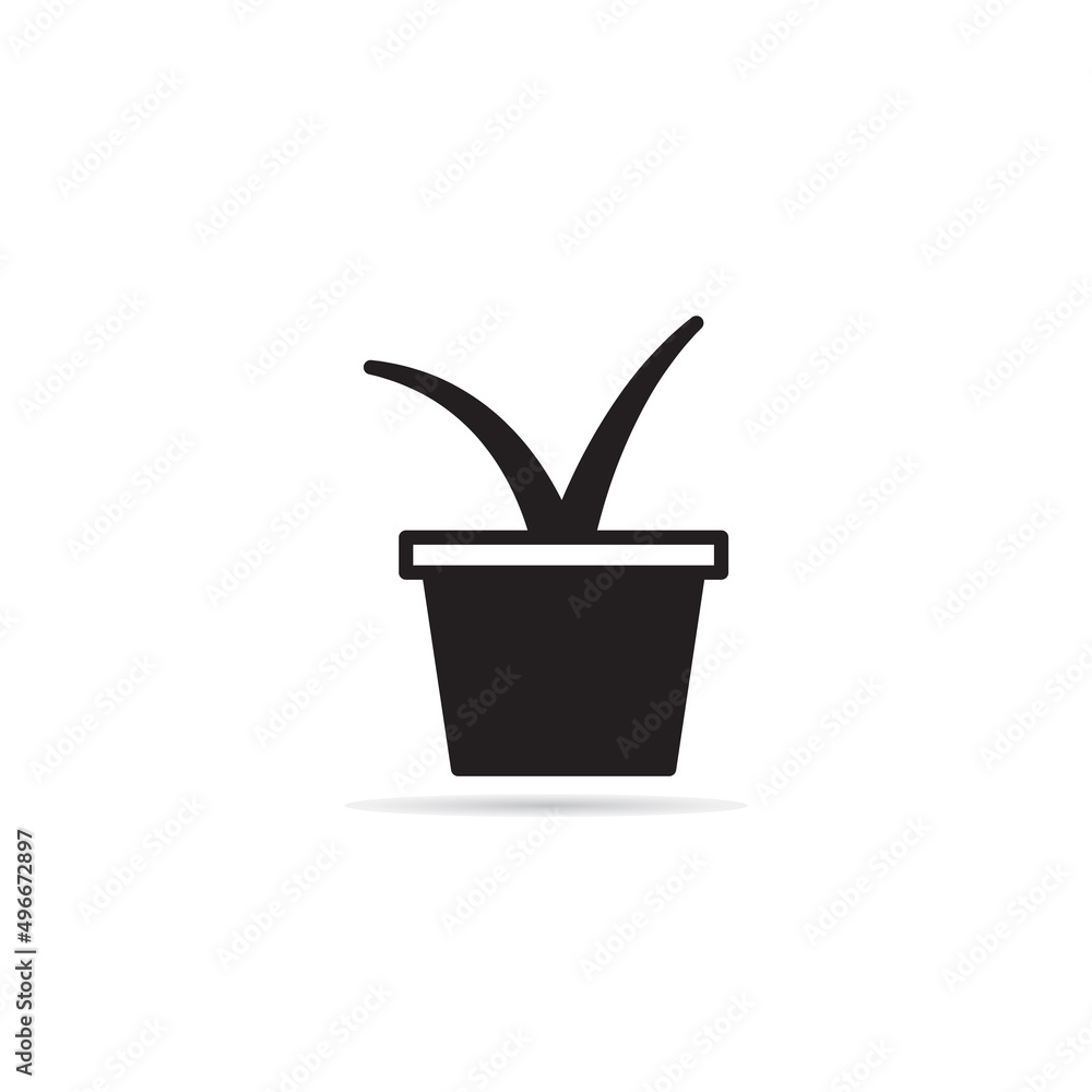 tree and plant pot icon vector illustration tree and plant pot icon vector illustration