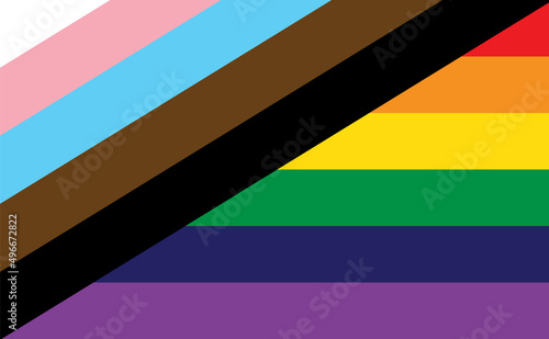 LGBTQ Pride Flag Vector. Rainbow Flag for LGBT, LGBTQ or LGBTQIA+ Pride.	
