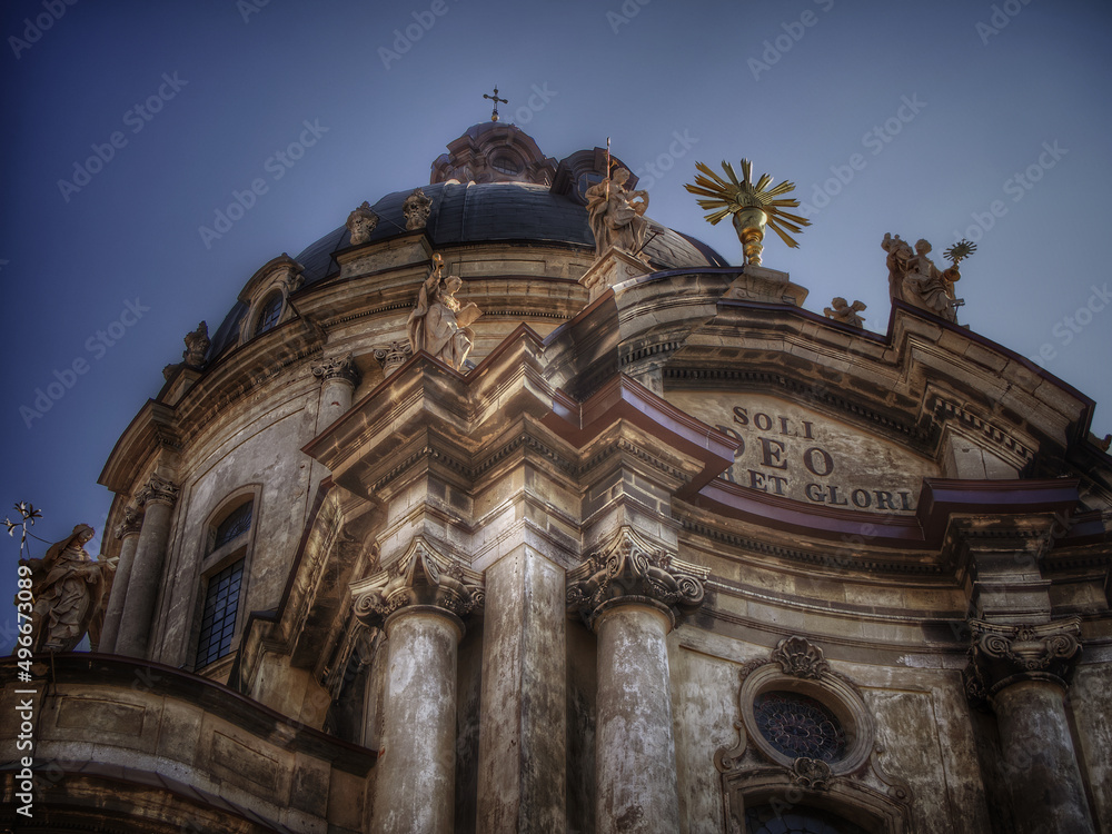 The Dominican church and monastery in Lviv, Ukraine is located in the city's Old Town. It was originally built as the Roman Catholic church of Corpus Christi. The Dominican church and monastery in Lviv, Ukraine is located in the city's Old Town. It was originally built as the Roman Catholic church of Corpus Christi.