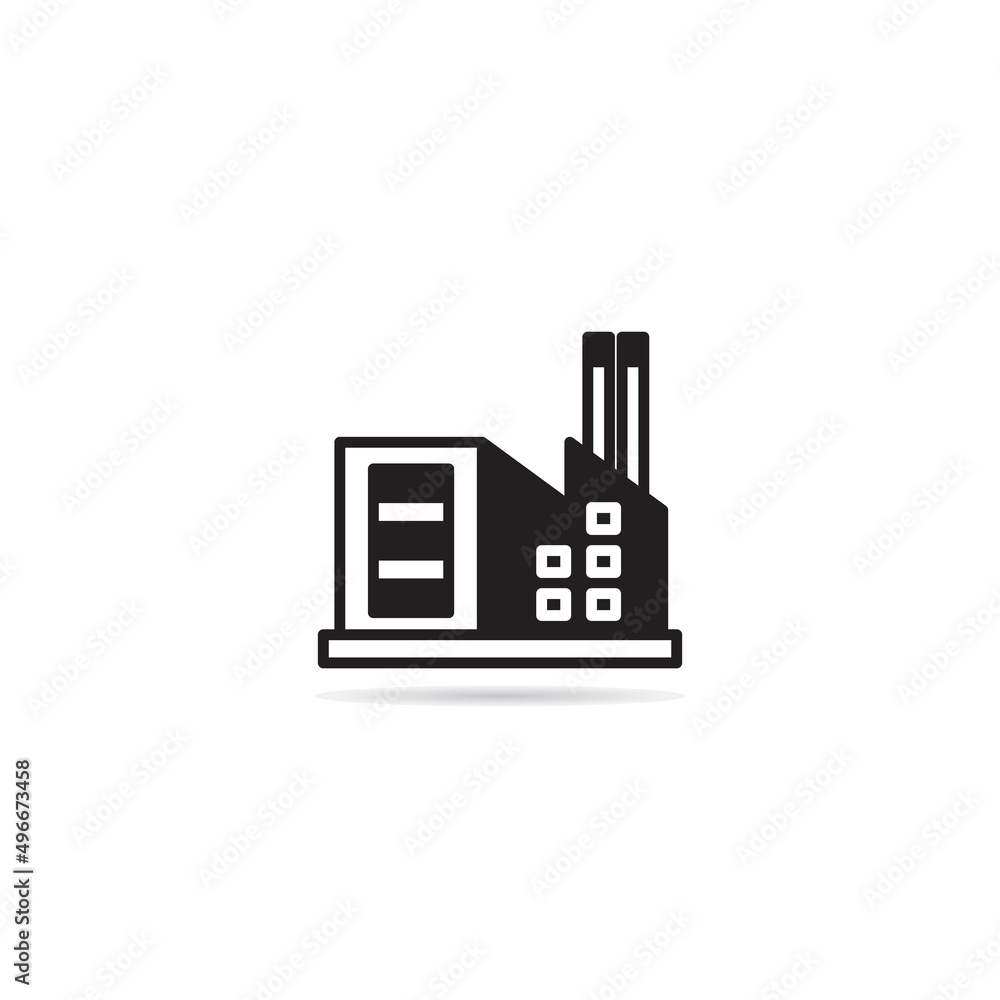 factory building icon vector illustration