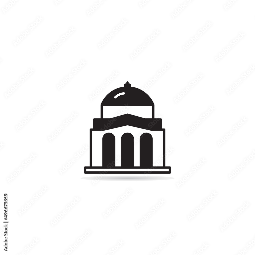Naklejka premium government building icon vector illustration