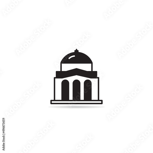 government building icon vector illustration