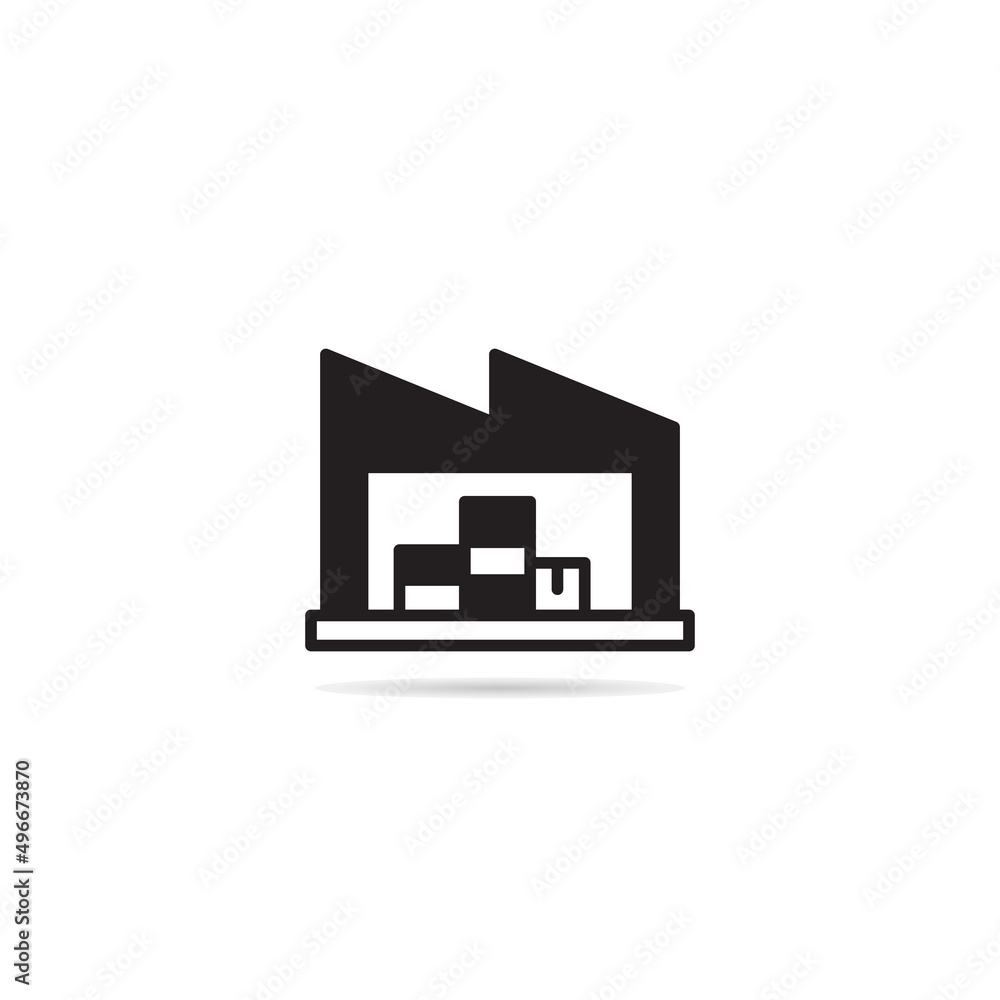warehouse building icon vector illustration warehouse building icon vector illustration