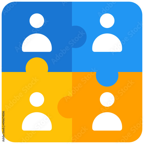 team flat icon