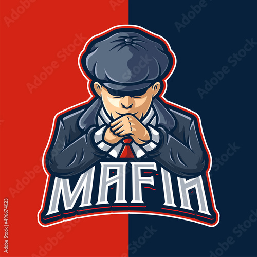 Mafia Mascot Character Logo Template