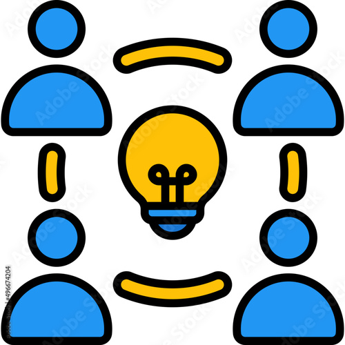 brainstorm filled outline icon