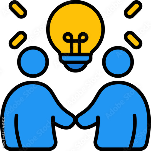 coworker filled outline icon