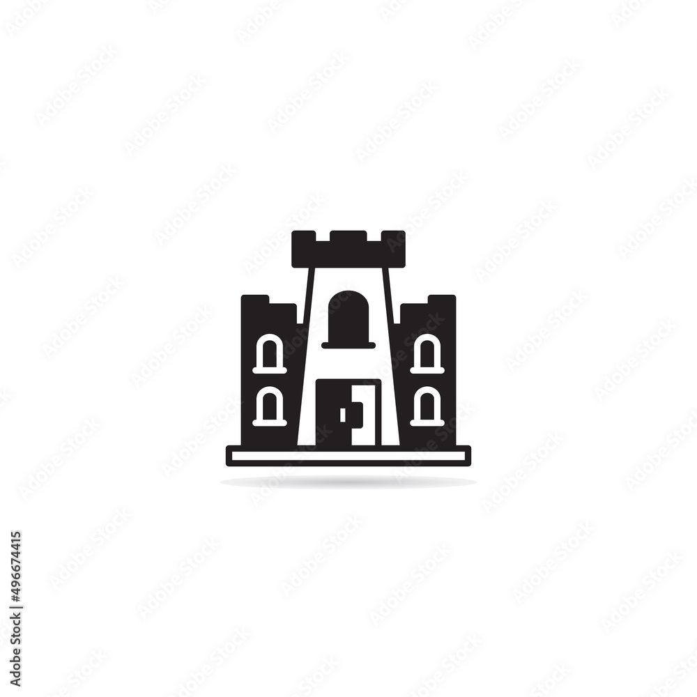 Naklejka premium fort and castle icon vector illustration