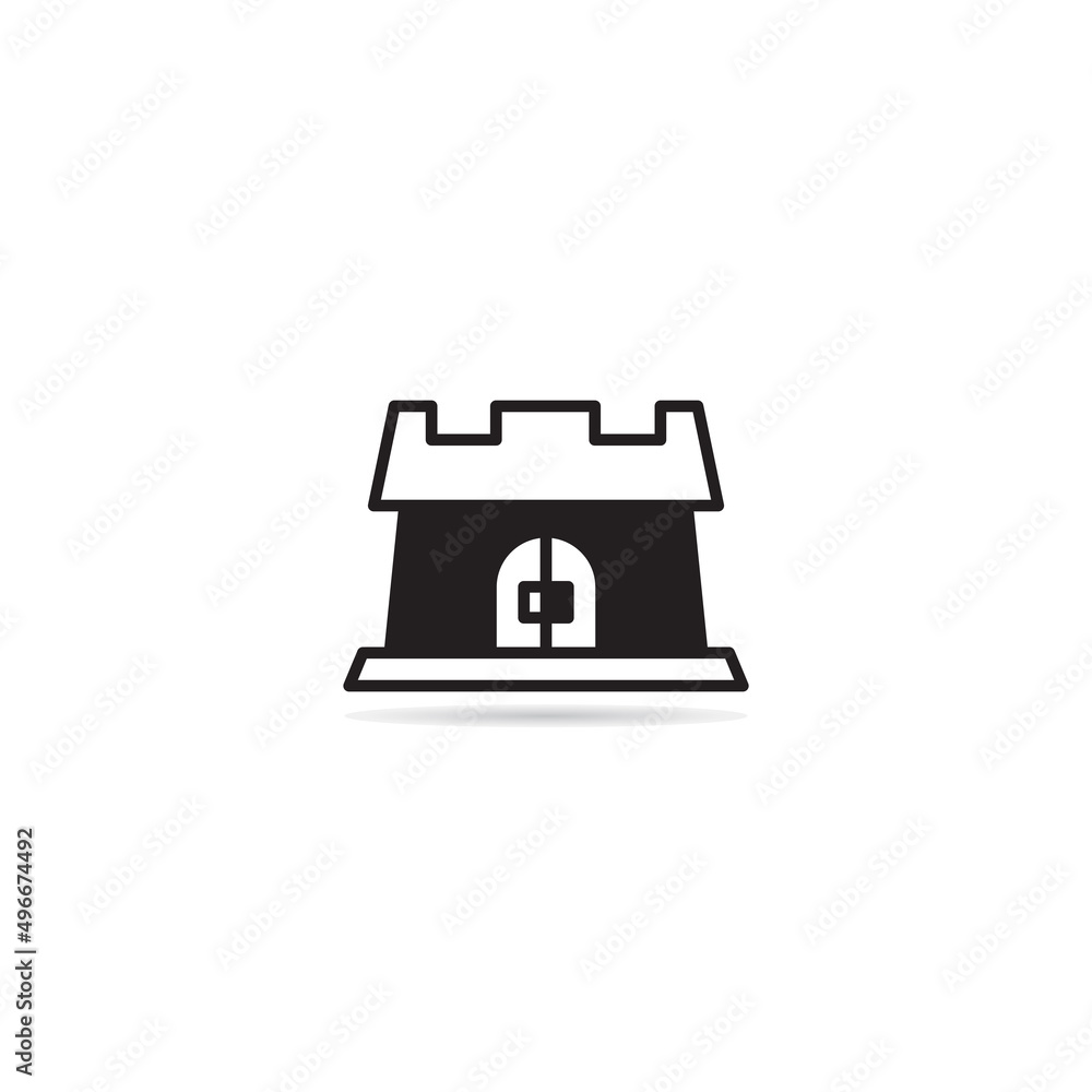 fort tower and castle icon vector illustration fort tower and castle icon vector illustration