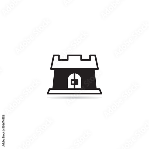 fort tower and castle icon vector illustration © bigpa