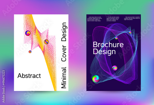 Minimum coverage of a vector. Cover design. Set of modern abstract musical backgrounds. Sound flyer for creating a fashionable cover, banner, poster, booklet...