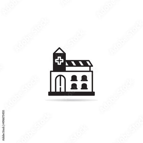 chruch building icon vector illustration