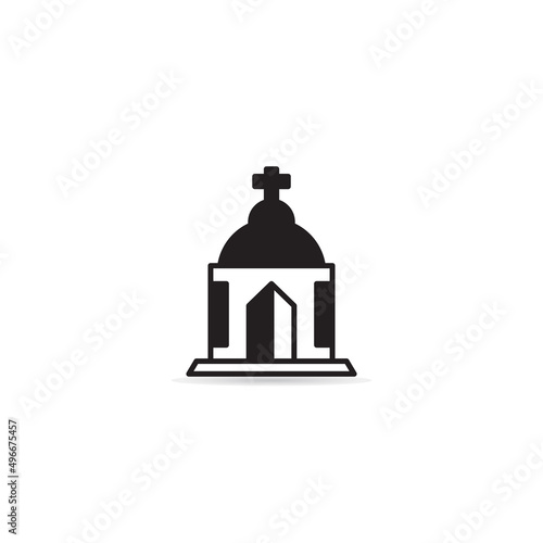 chruch building icon vector illustration
