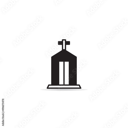 chruch building icon vector illustration
