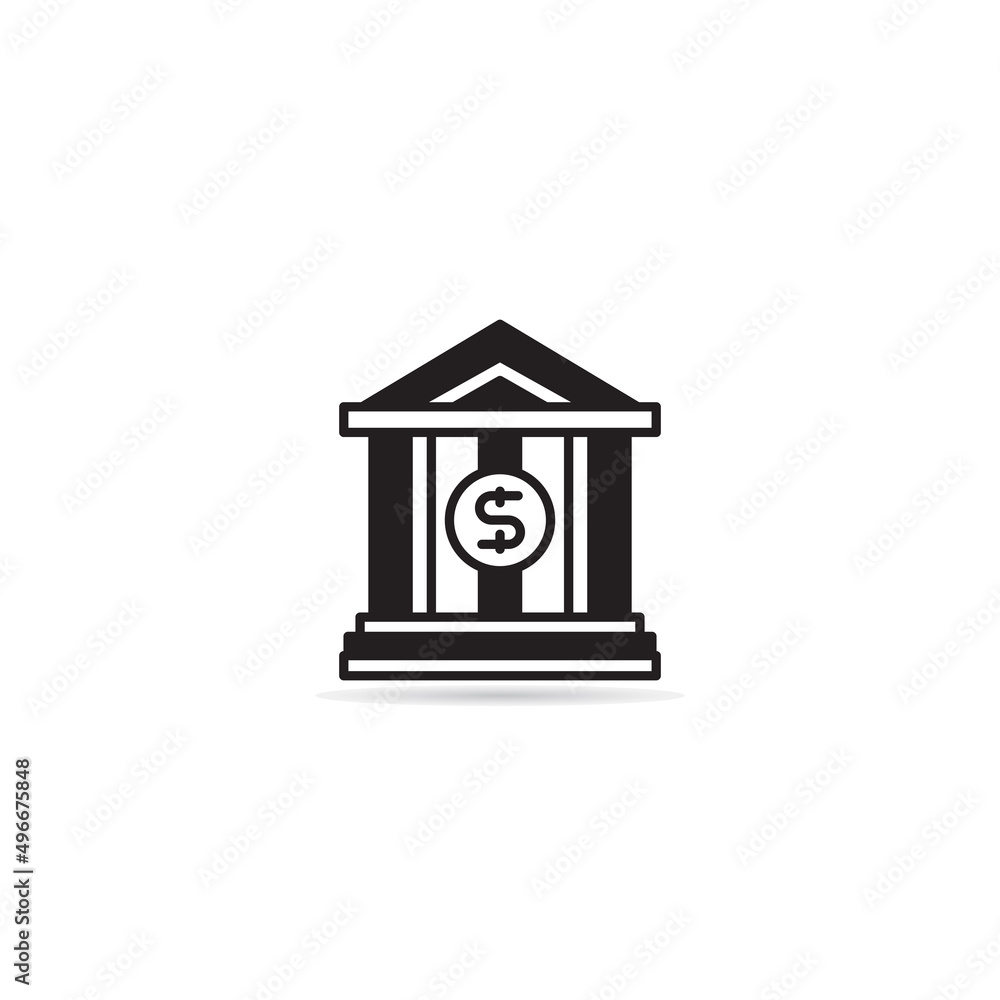 bank building icon vector illustration bank building icon vector illustration