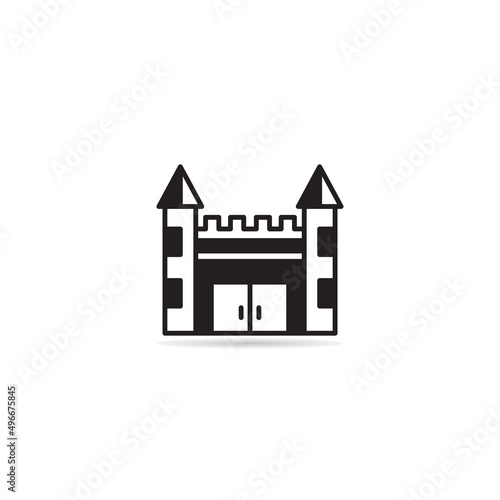 castle, fort and palace icon vector illustration