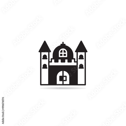 castle, fort and palace icon vector illustration