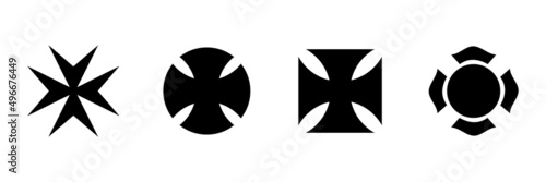 Maltese Cross Vector on white background photo
