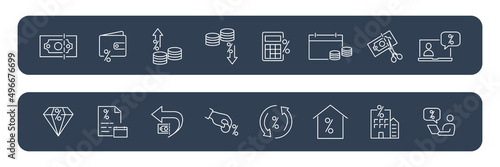 tax icons set . tax pack symbol vector elements for infographic web