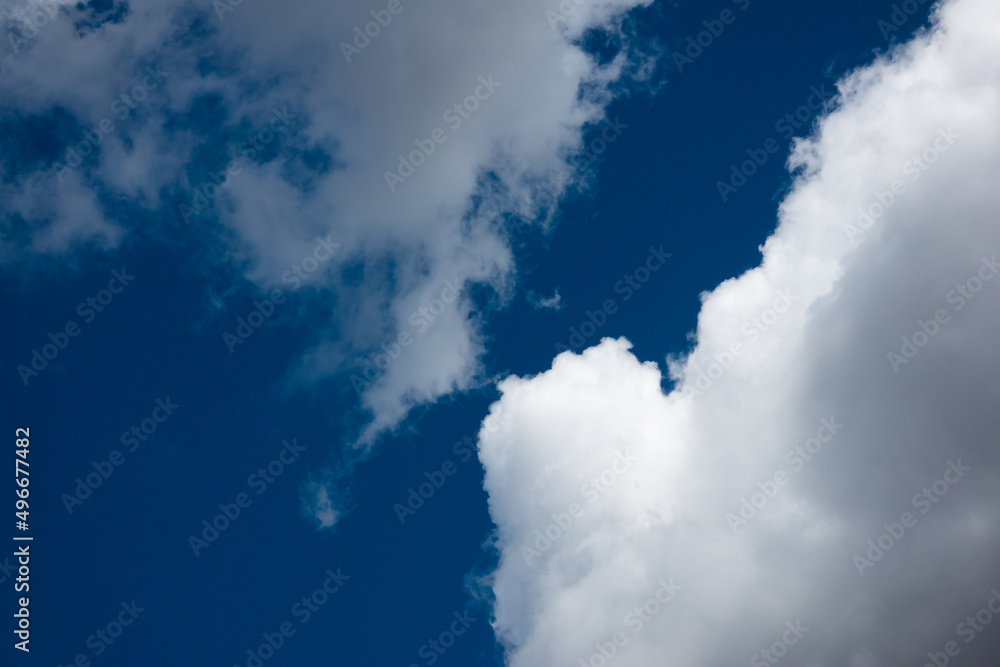 Obraz premium Beautiful blue sky with white clouds landscape