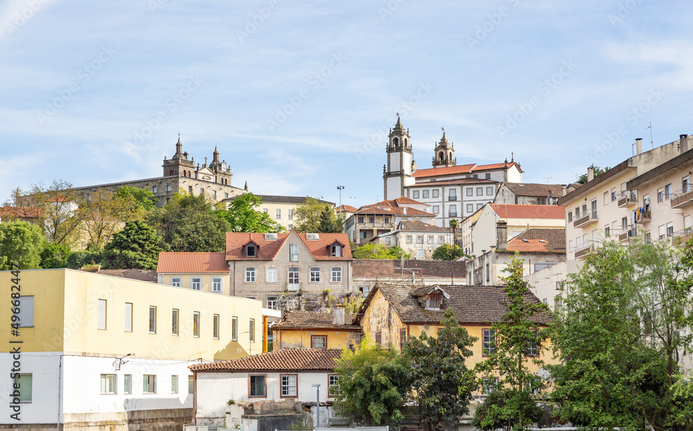partial view of Viseu city, province of Beira Alta, Portugal