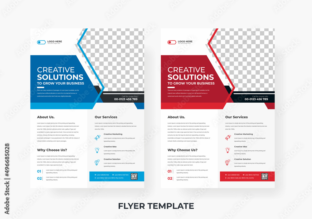 Professional corporate business flyer template design