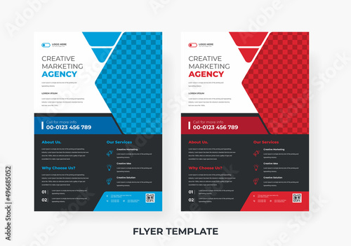 Professional corporate business flyer template design