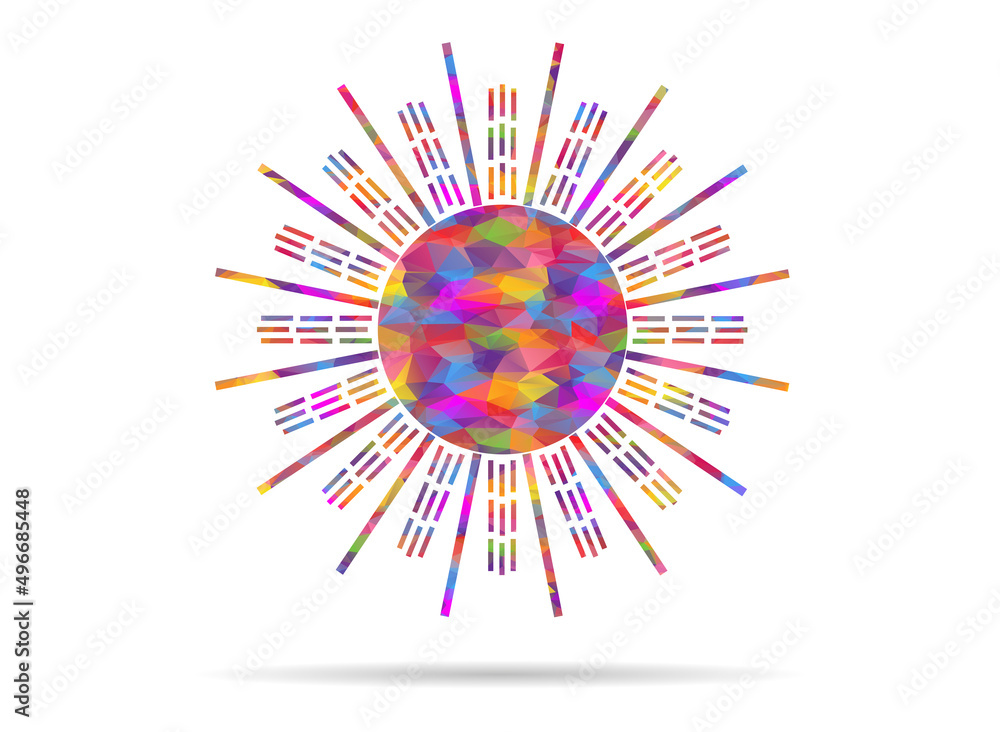 Obraz premium icon summer low poly