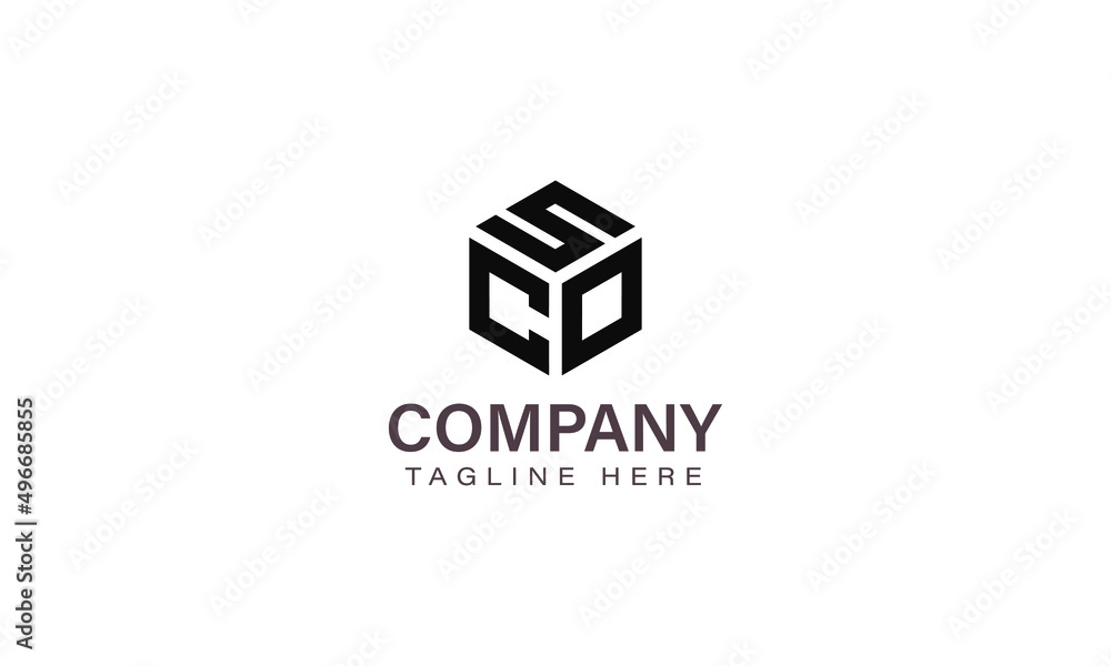 Letter SCO Logo, Three Letter Logo, Alphabet S C O Hexagon Shape Vector Icon Template Letter SCO Logo, Three Letter Logo, Alphabet S C O Hexagon Shape Vector Icon Template