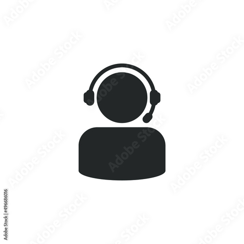 simple customer service icon on white background