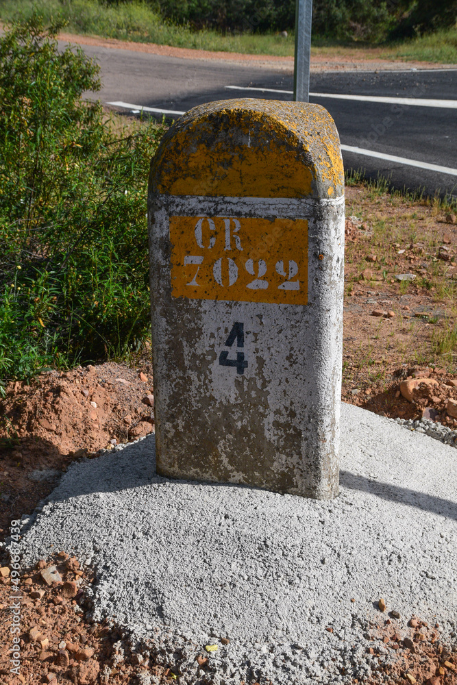 secondary road kilometer marker secondary road kilometer marker