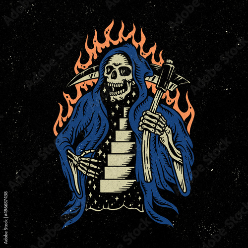 Grim reaper illustration.