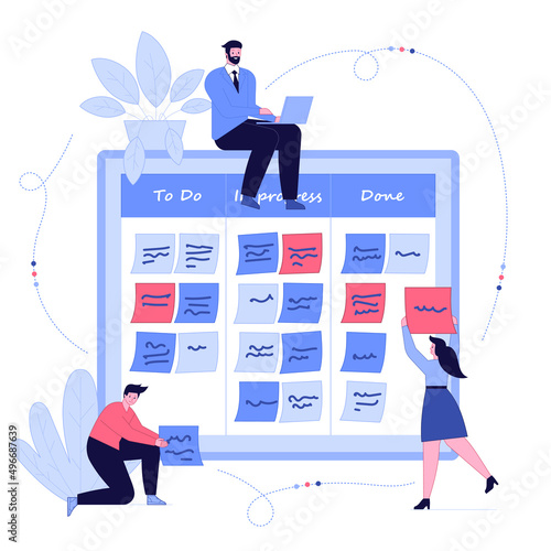 Task management abstract concept vector illustration. Project manager tool, business software, productivity online platform, task management application, progress tracking abstract metaphor.