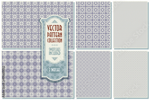 Victorian ornament. Seamless pattern background.