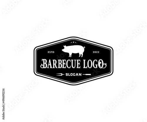 BBQ, Grill, Logo Design. Barbecue, Logo Design Vector Template.