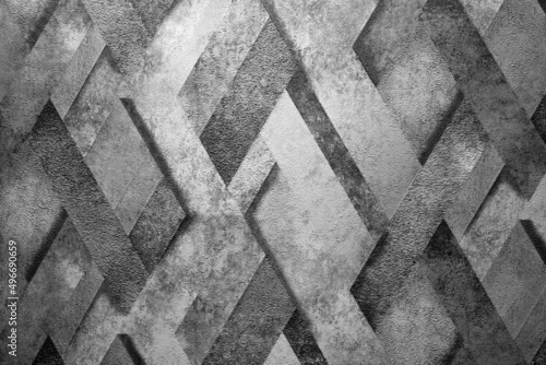 Abstract black and white geometric texture pattern © Aleksandr Matveev