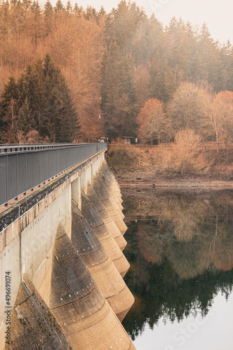 view of the dam of the olef dam oleftalsperre photo