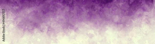 Abstract purple background, watercolor grunge texture design on white border, mottled painted cloudy sky concept