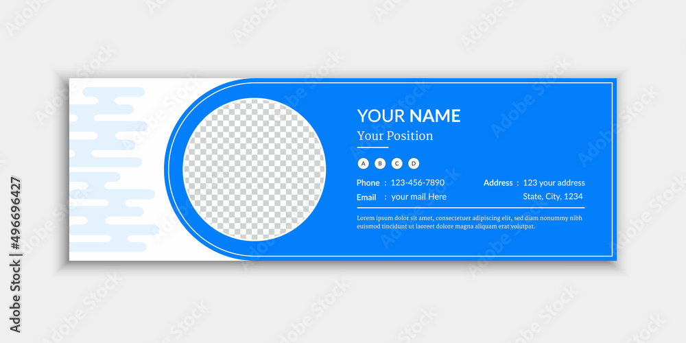 Corporate email signature or personal email footer template design Corporate email signature or personal email footer template design
