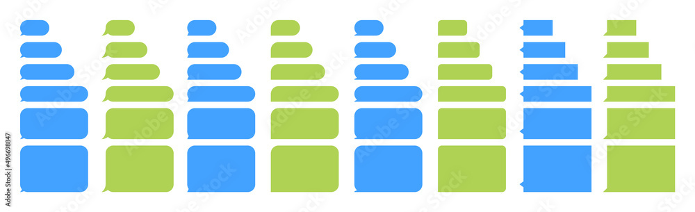 Message template. Chatting sms template bubbles. SMS chat composer. Place your own text to the message. Phone chatting sms template bubbles. Vector illustration.Web Message template. Chatting sms template bubbles. SMS chat composer. Place your own text to the message. Phone chatting sms template bubbles. Vector illustration.Web