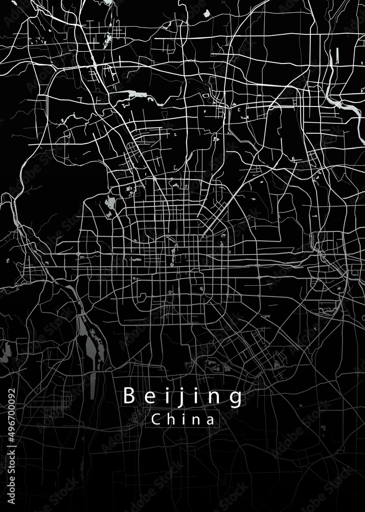 Beijing China City Map
