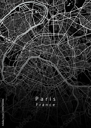 Photography Paris France City Map