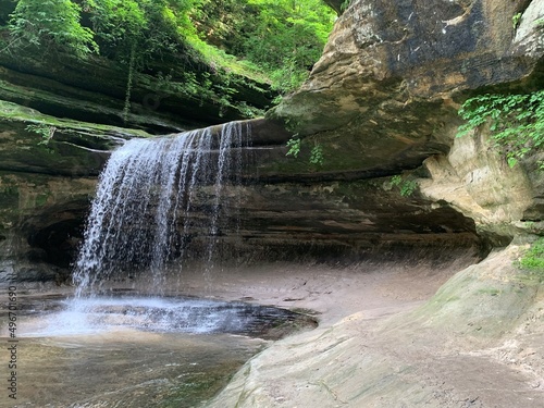 Small waterfall in Starved Rock state park photo