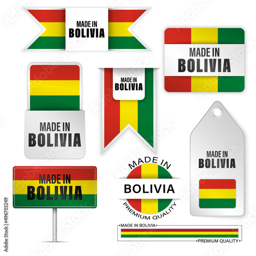 Made in Bolivia graphics and labels set.