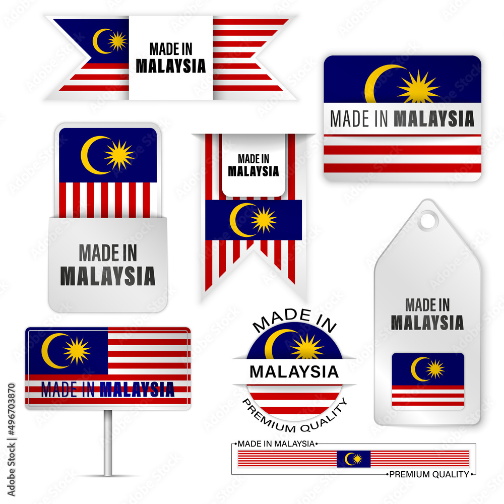Made in Malaysia graphics and labels set.