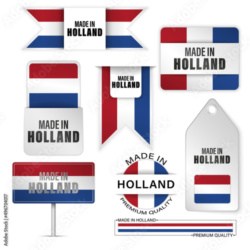 Made in Netherlands graphics and labels set.